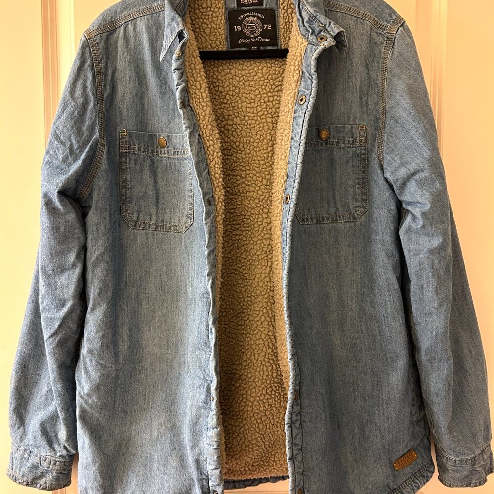 Buffalo David Bitton Shirt Jacket Jadin in Blue Size M - Picture 2 of 6